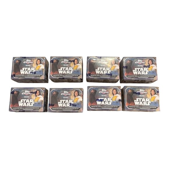 8 x 2025 Topps Chrome Star Wars Value Blaster Box Sealed-Ships Fast/Free Ship - Picture 3 of 5